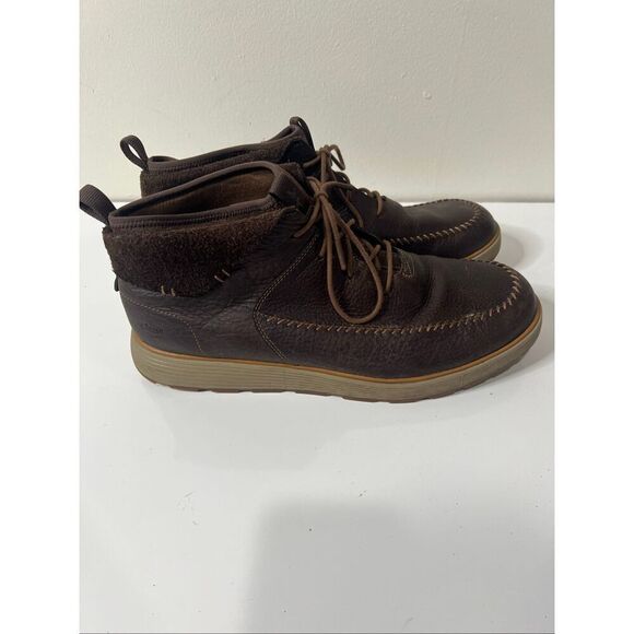 Chaco Dixon Mid Mens sz 14 Brown Leather Ankle Boots Nearly New!